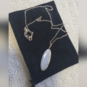 Nordstrom Gold Necklace with White Oval Pendant